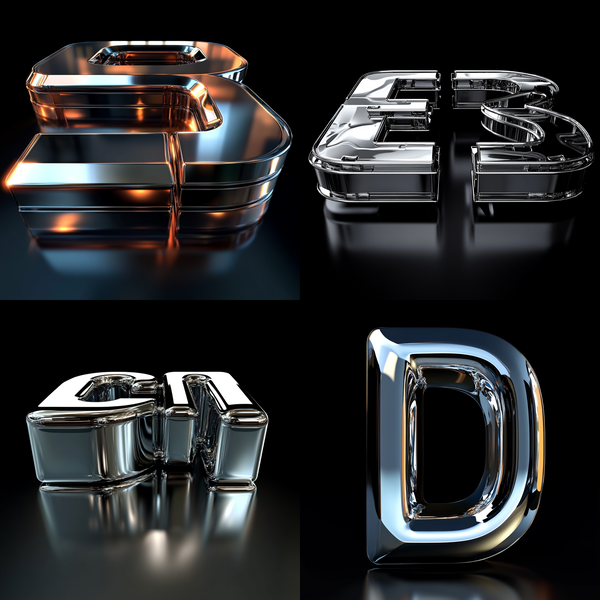 3D金属文字